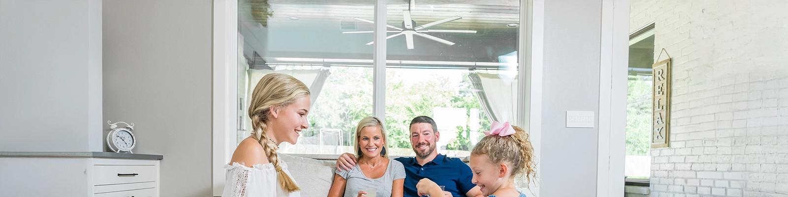 Family with Ceiling Fan